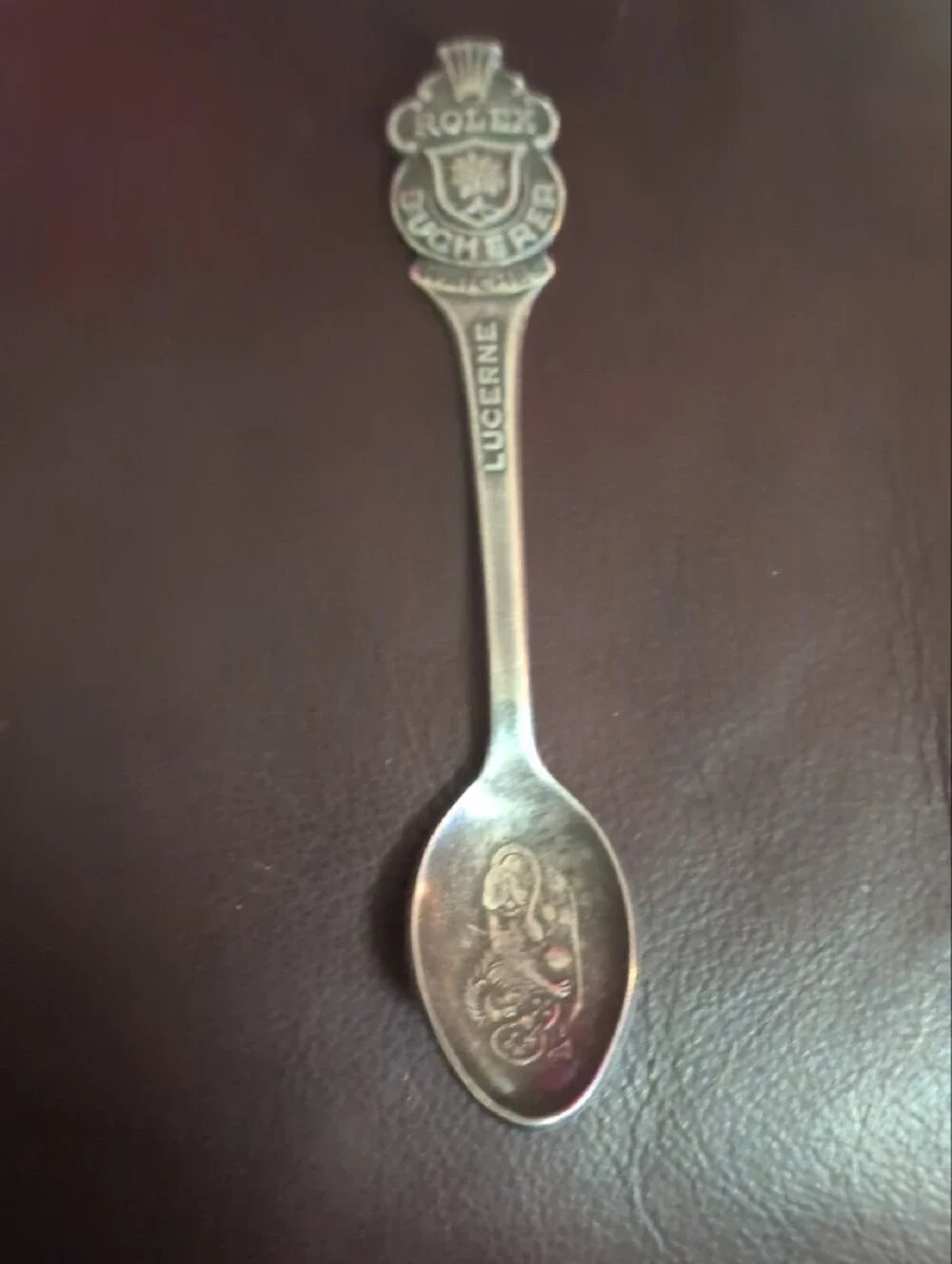 Rolex Silver Souvenir Spoon with Lucerne Crest